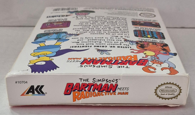 acclaim-nintendo-nes-the-simpsons-bartman-meets-radioactive-man-game-cartridge-and-box-8 1992 Acclaim for Nintendo NES The Simpson's Bartman Meets Radioactive Man Game Cartridge Complete in Box 8