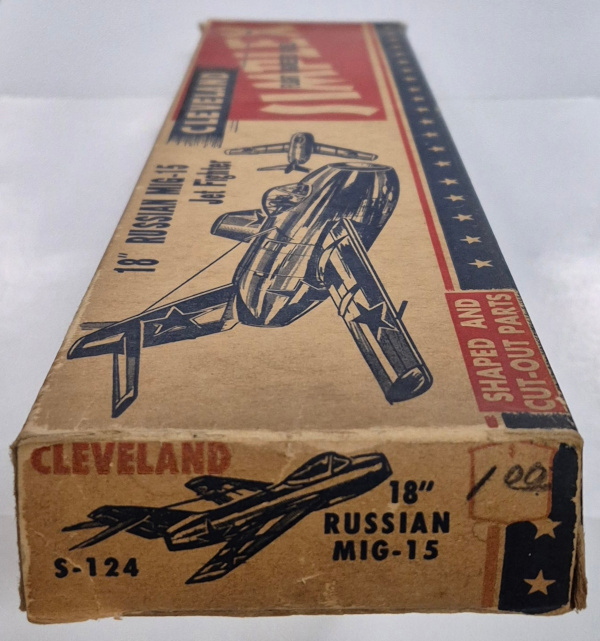 cleveland-model-s-124-russian-mig-15-balsa-wood-airplane-model-box-and-plans-5 Vintage 1951 Cleveland Model Simplex S-124 Russian MIG-15 Jet Fighter Balsa Wood Airplane Model Kit Box & Plans 5