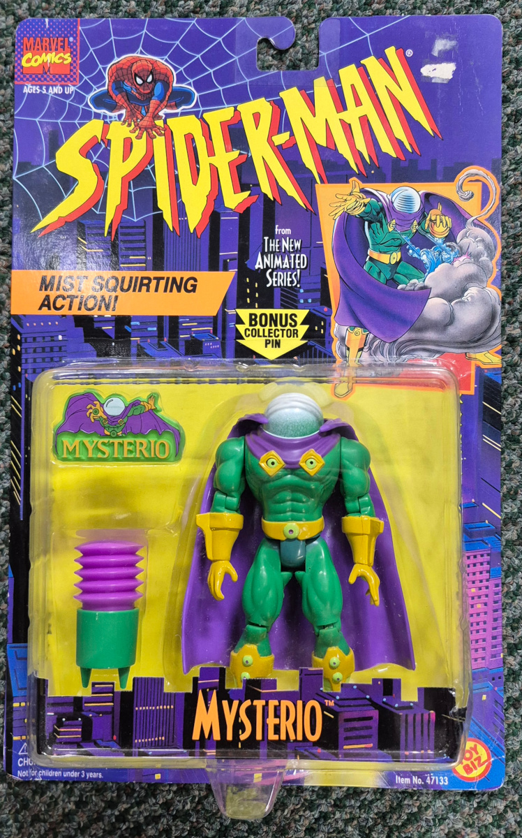 toy-biz-spider-man-the-animated-series-mysterio-figure-1 Toy Biz Spider-Man The Animated Series Mysterio Action Figure: Mint on Card 1