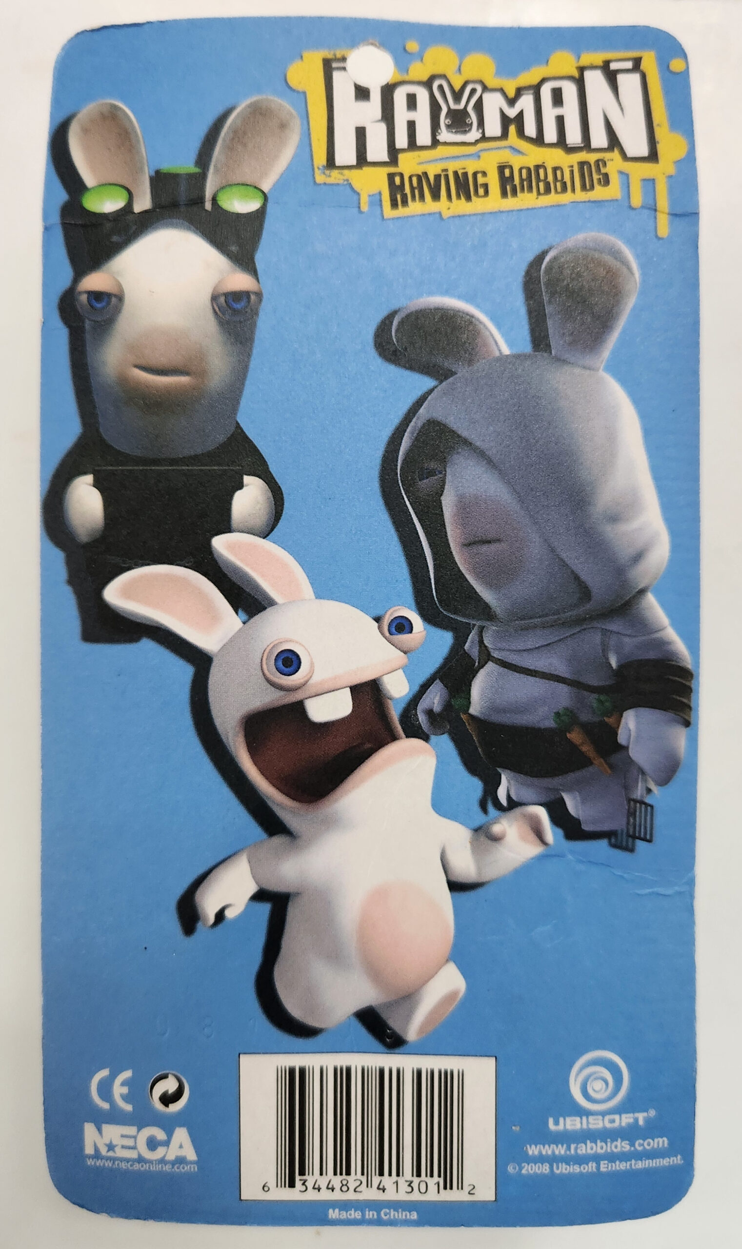 2008-neca-rayman-raving-rabbids-full-set-of-3-action-figures-mint-on-card-4 2008 Neca Rayman Raving Rabbids Full Set of 3 Action Figures - Mint on Card