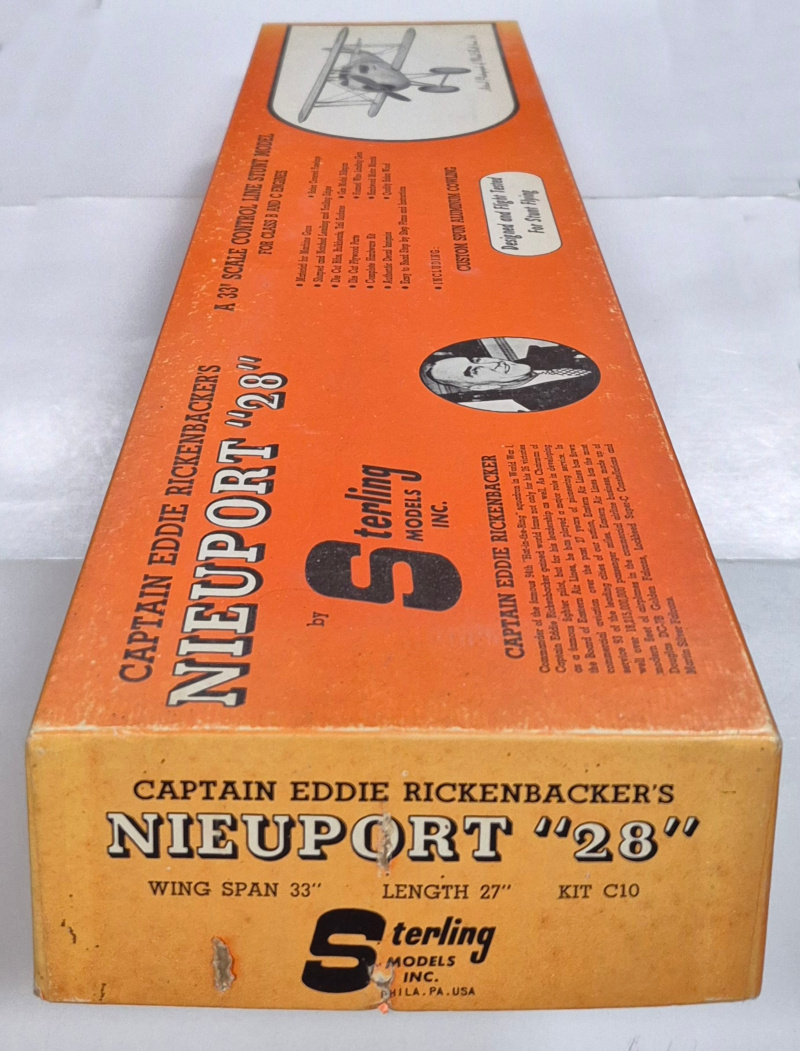 backers-nieuport-28-balsa-wood-airplane-model-kit-2 Vintage 1950's Captain Eddie Rickenbacker's Nieuport "28" Balsa Wood Airplane Model Kit in Box 2