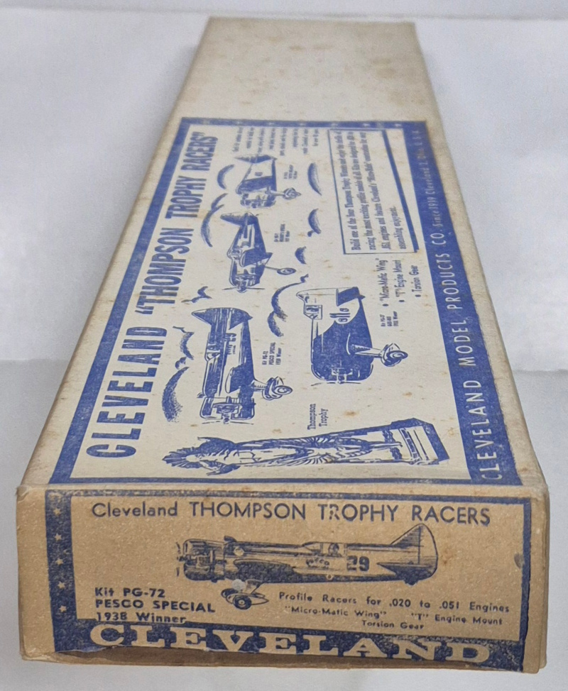 clevelands-thompson-trophy-racers-peco-special-1938-winner-balsa-wood-model-kit-2 Vintage 1960 Cleveland Thompson Trophy Racers Pesco Special 1938 Winner Balsa Wood Flying Airplane Model Kit in Box 2