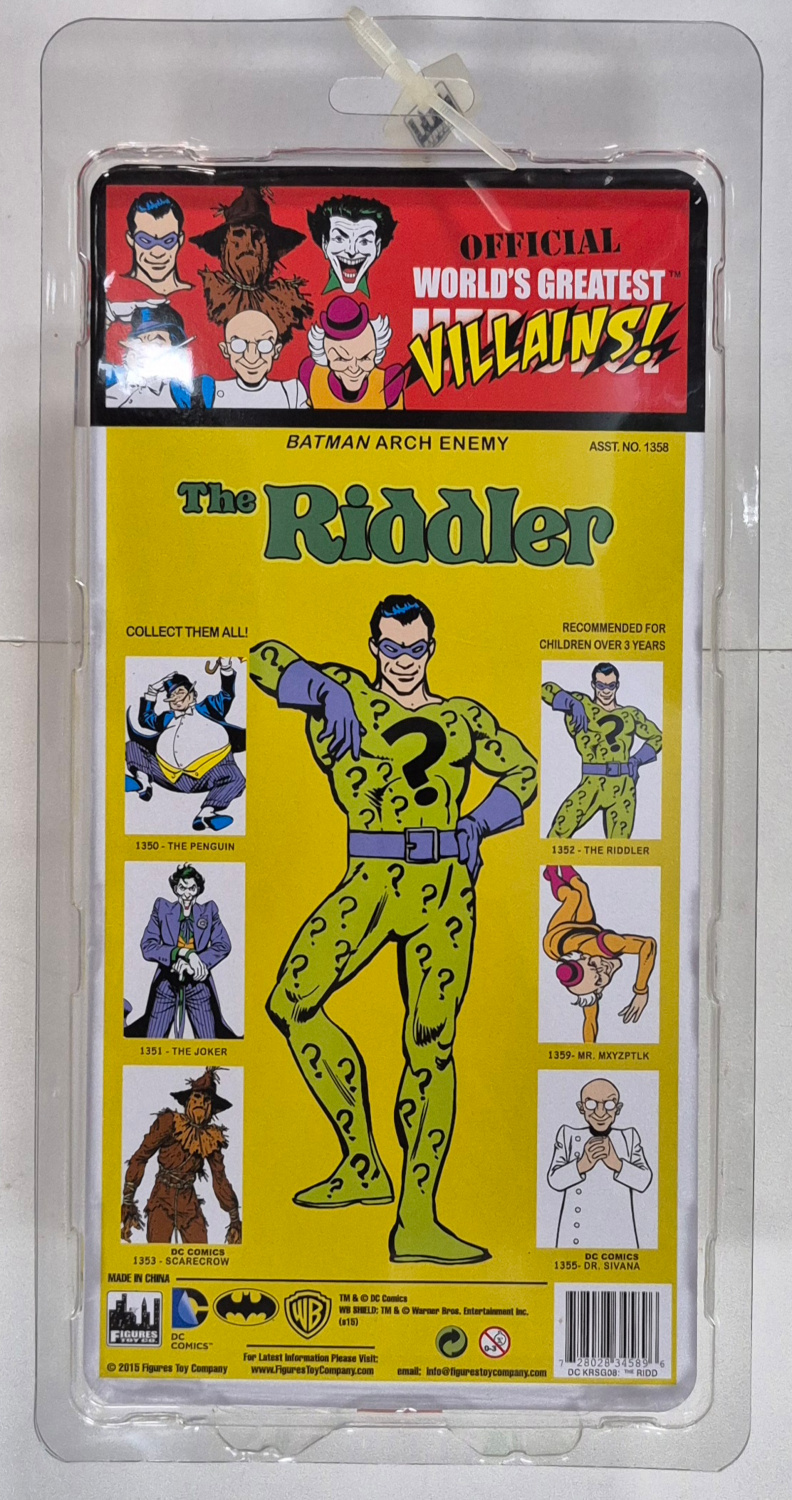 figures-toy-co-official-worlds-greatest-villains-the-riddler-figure-2 MOC Figures Toy Co. Official World's Greatest Villains The Riddler Action Figure: Mint on Card 2