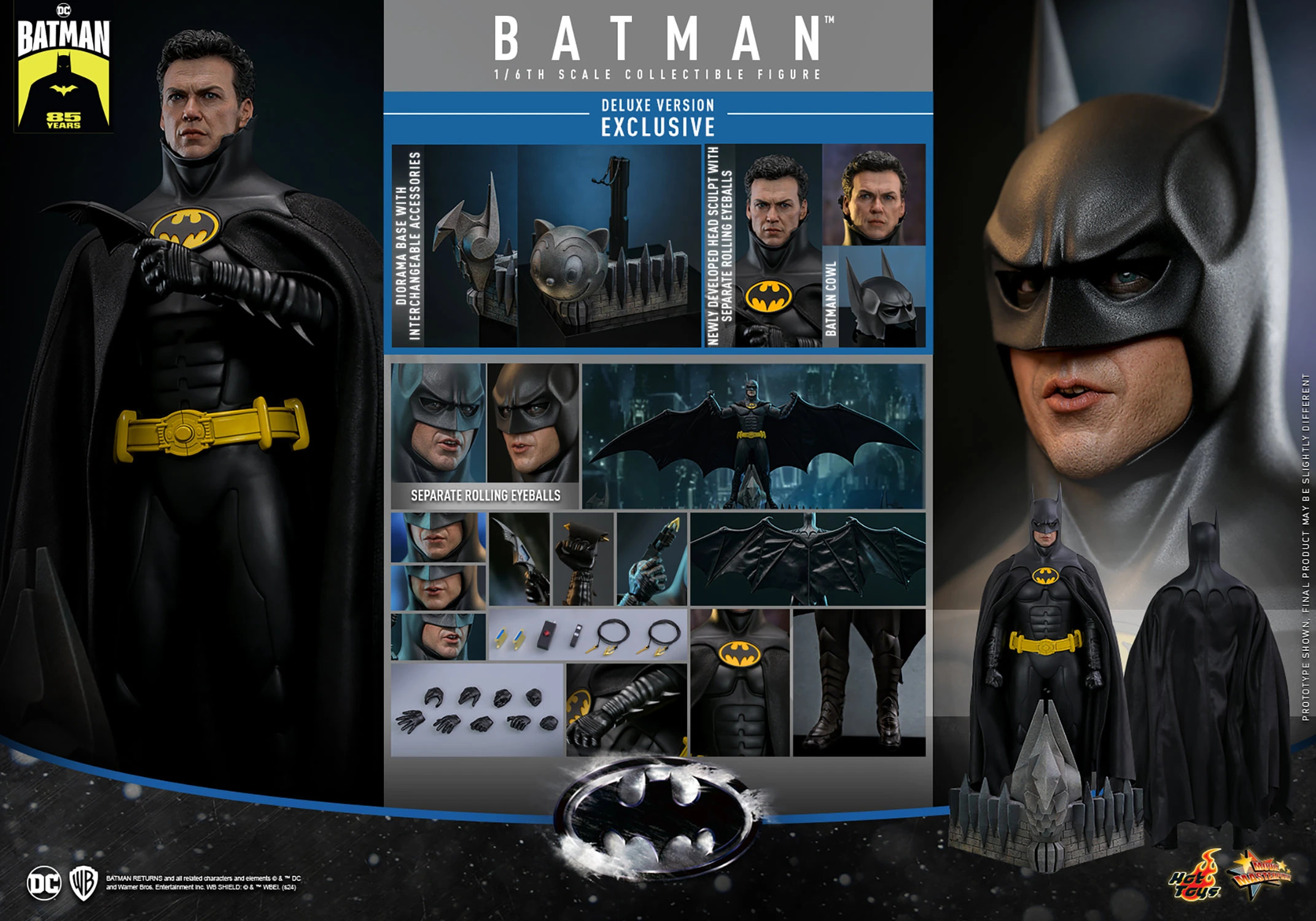 hot-toys-mms770n-batman-returns-batman-deluxe-figure-3 Hot Toys MMS70 Batman Returns Michael Keaton as Batman 1:6 Scale Figure 3