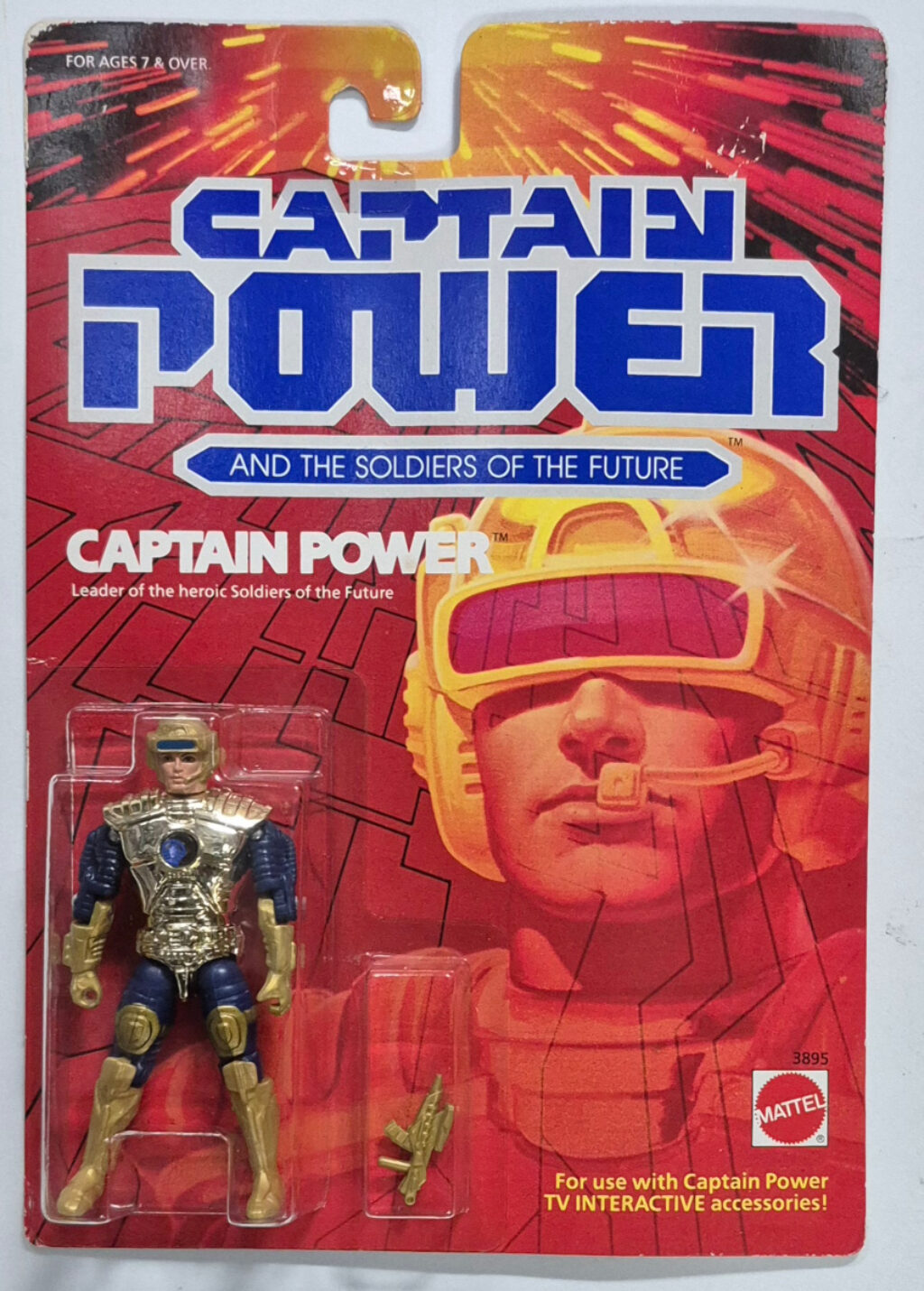 MOC Mattel Captain Power Action Figure: Mint on Factory Sealed Card 1