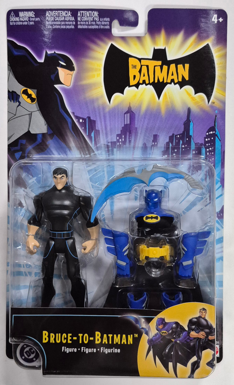 MOC Mattel The Batman Bruce-to-Batman Action Figure- Mint on Card 1
