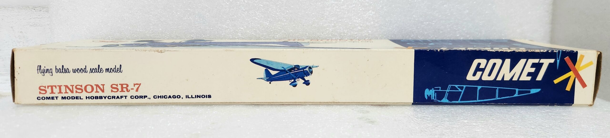 vintage-1974-comet-stinson-sr-7-balsa-wood-airplane-model-kit-complete-in-box-2 Vintage 1974 Comet Stinson SR-7 Balsa Wood Airplane Model Kit Complete in Box 2