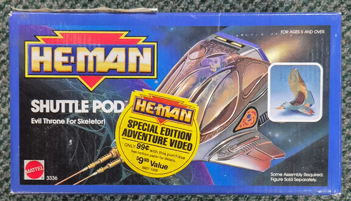 MIB 1989 New He-Man Adventures Shuttle Pod in Factory Sealed Box 1