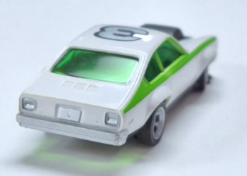 autoworld-3-chevy-pro-stock-vega-body-on-aurora-xlerators-chassis-2 Aurora Xlerators Chassis with Autoworld #3 Chevy Vega Pro Stock Body HO Slot Car: Track Tested 2