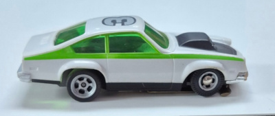 autoworld-3-chevy-pro-stock-vega-body-on-aurora-xlerators-chassis-4 Aurora Xlerators Chassis with Autoworld #3 Chevy Vega Pro Stock Body HO Slot Car: Track Tested 4