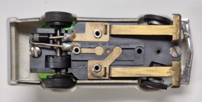 autoworld-3-chevy-pro-stock-vega-body-on-aurora-xlerators-chassis-6 Aurora Xlerators Chassis with Autoworld #3 Chevy Vega Pro Stock Body HO Slot Car: Track Tested 6