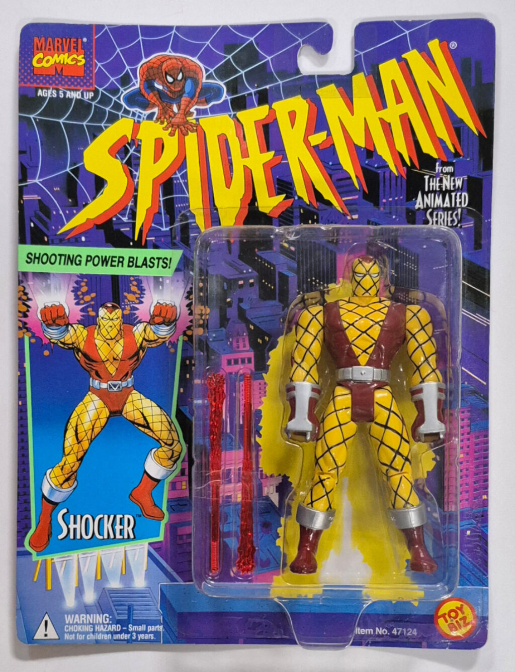 Toy Biz Spider-Man The Animated Series Shocker Action Figure: Mint on Card 1