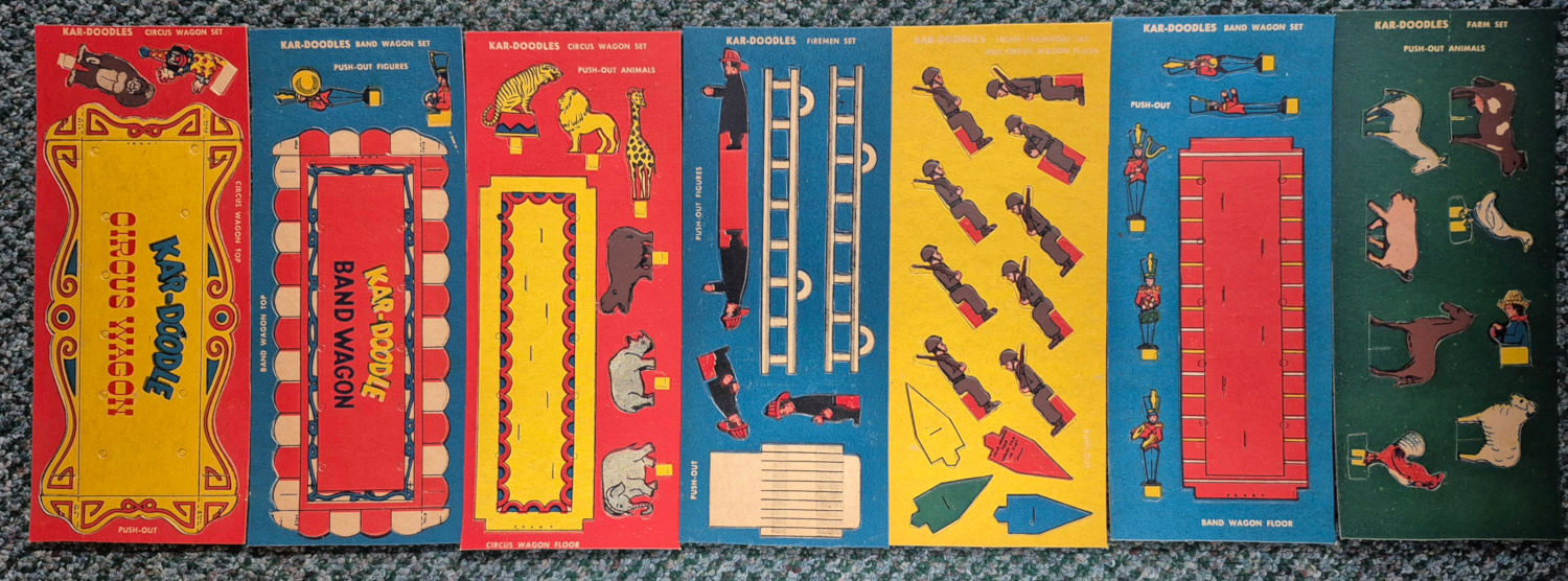 pilot-plastics-kar-doodles-car-toy-construction-set-4 1940's Pilot Plastics Kar-Doodles Car Toy Construction Set Complete in Box 4