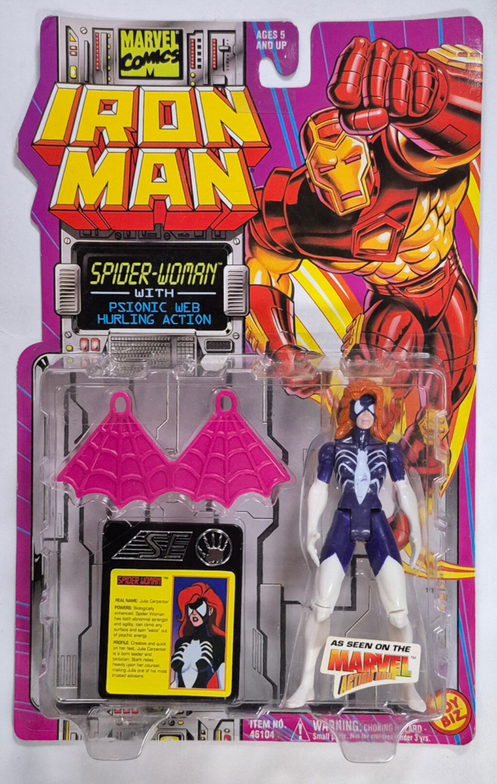 Toy Biz Iron Man Spider-Woman Action Figure: Mint on Card 1