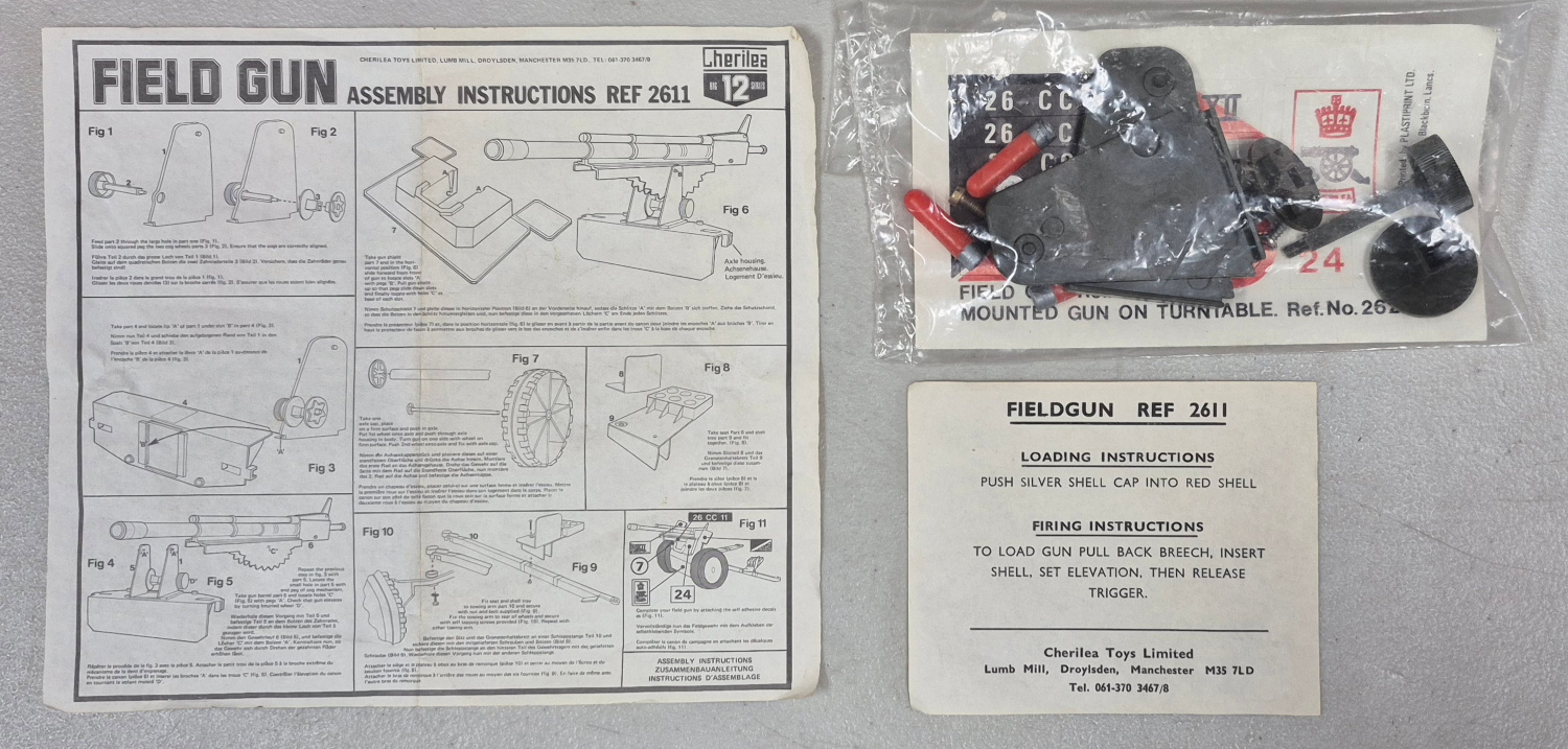 cherilea-big-12-series-gi-joe-field-gun-in-box-7 1970 Cherilea G.I. Joe Big 12 Series Field Gun Complete in Box 8