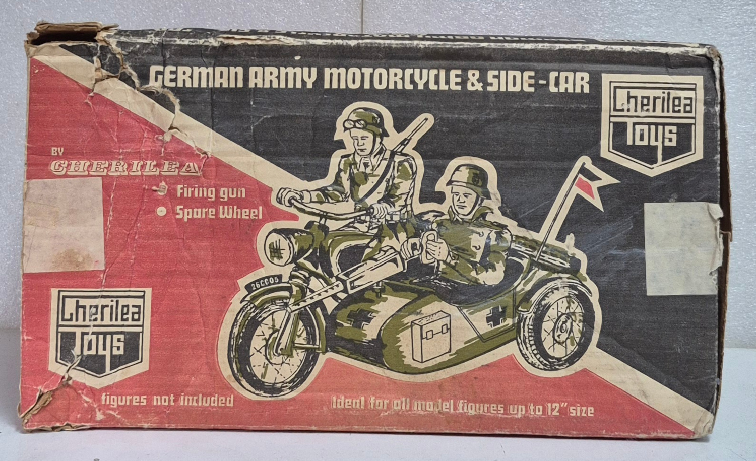 cherilea-toys-gi-joe-german-army-motorcycle-and-sidecar-in-box-4 1970 Cherilea G.I. Joe German Army Motorcycle & Sidecar in Box 4