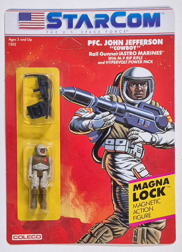 moc-coleco-starcom-pfc-john-cowboy-jefferson-1 MOC 1986 Coleco StarCom PFC John "Cowboy" Jefferson Figure : Mint on Card 1