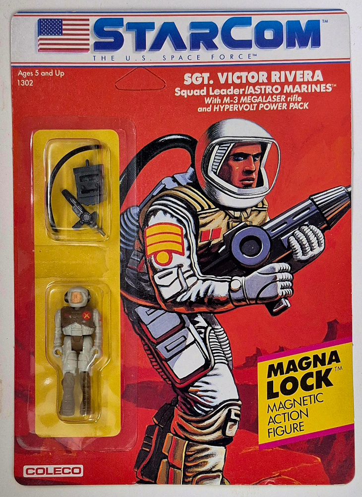 moc-coleco-starcom-sgt-victor-rivera-1 Squad Leader: Astro Marines with M-3 Megalaser Rifle and Hypervolt Power Pack 1