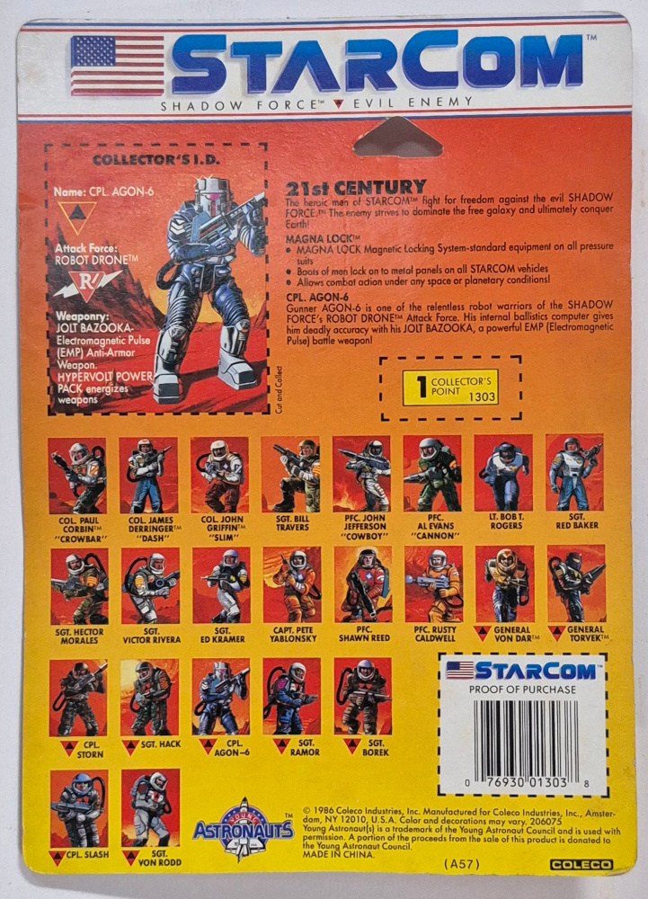 moc-coleco-starcom-shadow-force-corporal-agon-6-2 MOC 1986 Coleco StarCom Shadow Force Corporal Agon-6 Figure : Mint on Card 2