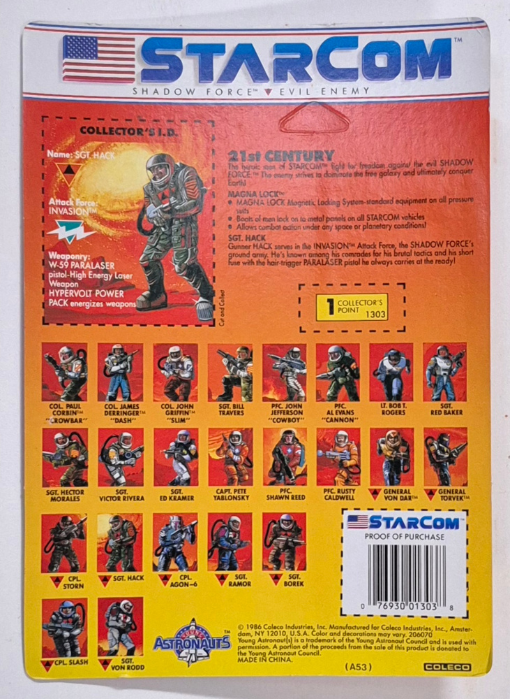 moc-coleco-starcom-shadow-force-sgt-hack-2 MOC 1986 Coleco StarCom Shadow Force Sgt. Hack Figure : Mint on Card 2