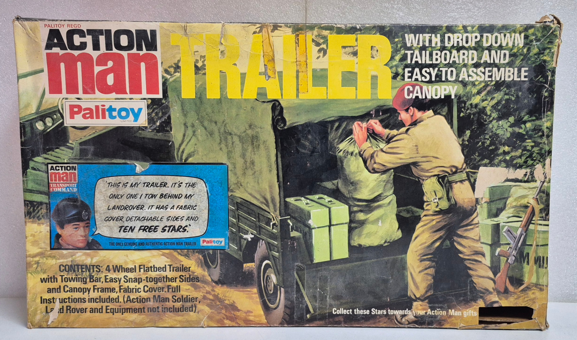 palitoy-action-man-gi-joe-landrover-trailer-in-box-1 1973 Palitoy G.I. Joe Action Man Landrover Trailer Complete in Box 1