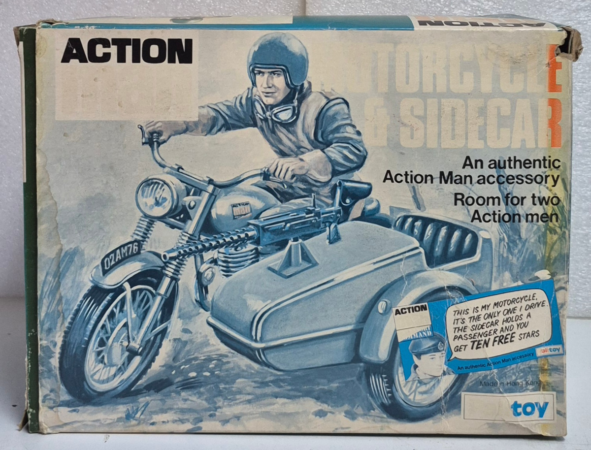 palitoy-action-man-motorcycle-sidecar-in-box-2 1976 Palitoy G.I. Joe Action Man Motorcycle & Sidecar Complete in Box 2