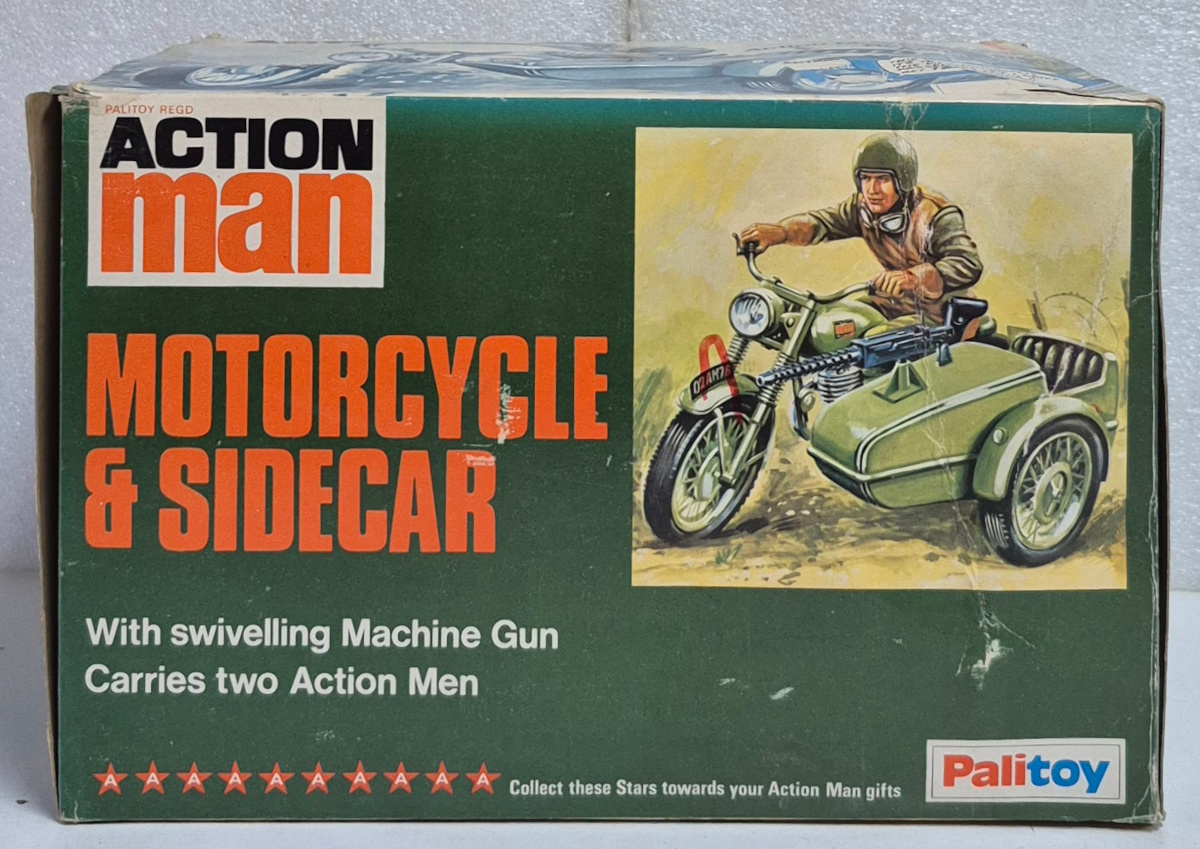 palitoy-action-man-motorcycle-sidecar-in-box-3 1976 Palitoy G.I. Joe Action Man Motorcycle & Sidecar Complete in Box 3