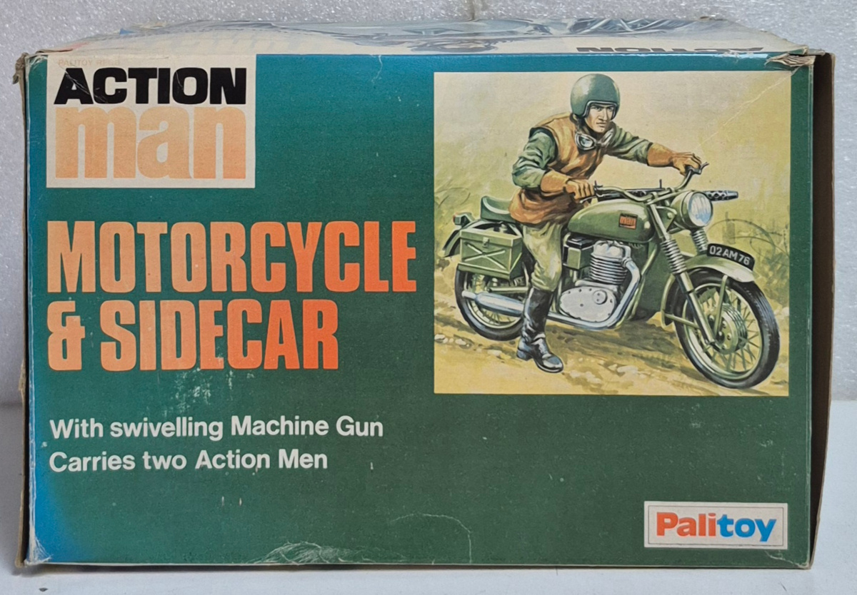 palitoy-action-man-motorcycle-sidecar-in-box-4 1976 Palitoy G.I. Joe Action Man Motorcycle & Sidecar Complete in Box 4