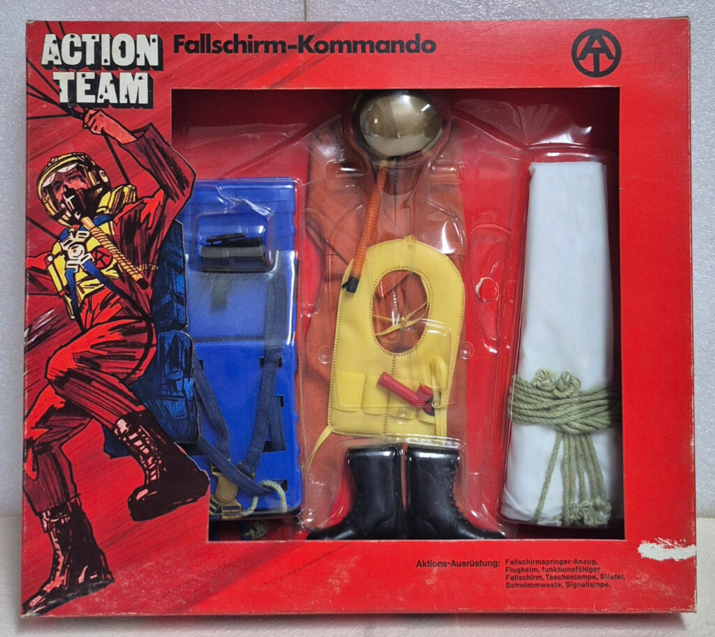 1970 Schildkrot Hasbro G.I. Joe Action Team Fallschirm-Kommando (Fantastic Freefall) Set : Mint in Box 1
