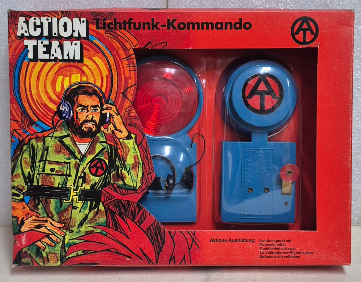 schildkrot-hasbro-gi-joe-action-team-lichtfunk-kommando-signal-flasher-1 1970 Schildkrot Hasbro G.I. Joe Action Team Lichtfunk-Kommando (Signal Flasher) : Mint in Box 1