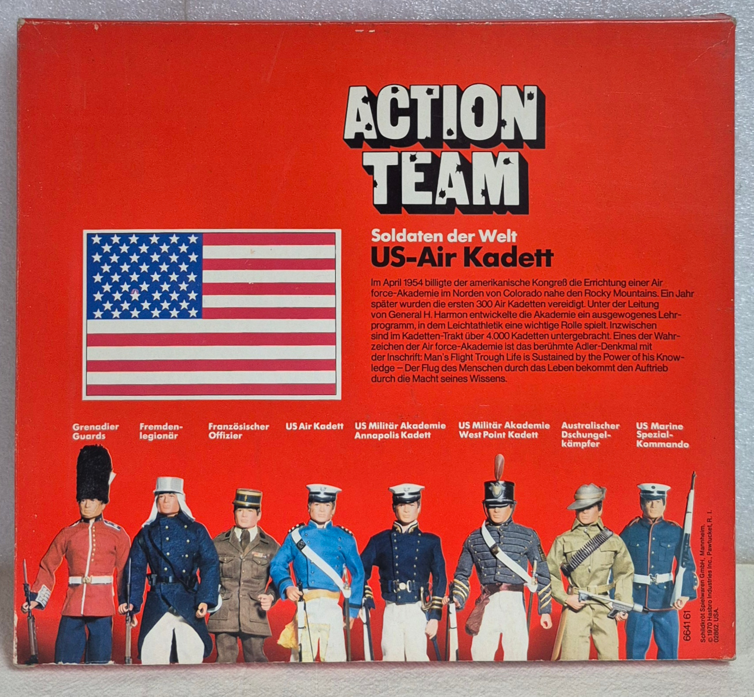 schildkrot-hasbro-gi-joe-action-team-soldaten-der-welt-us-air-kadett-outfit-set-2 1970 Schildkrot Hasbro G.I. Joe Action Team Soldaten der Welt US-Air Kadett Uniform Set : Mint in Box 2