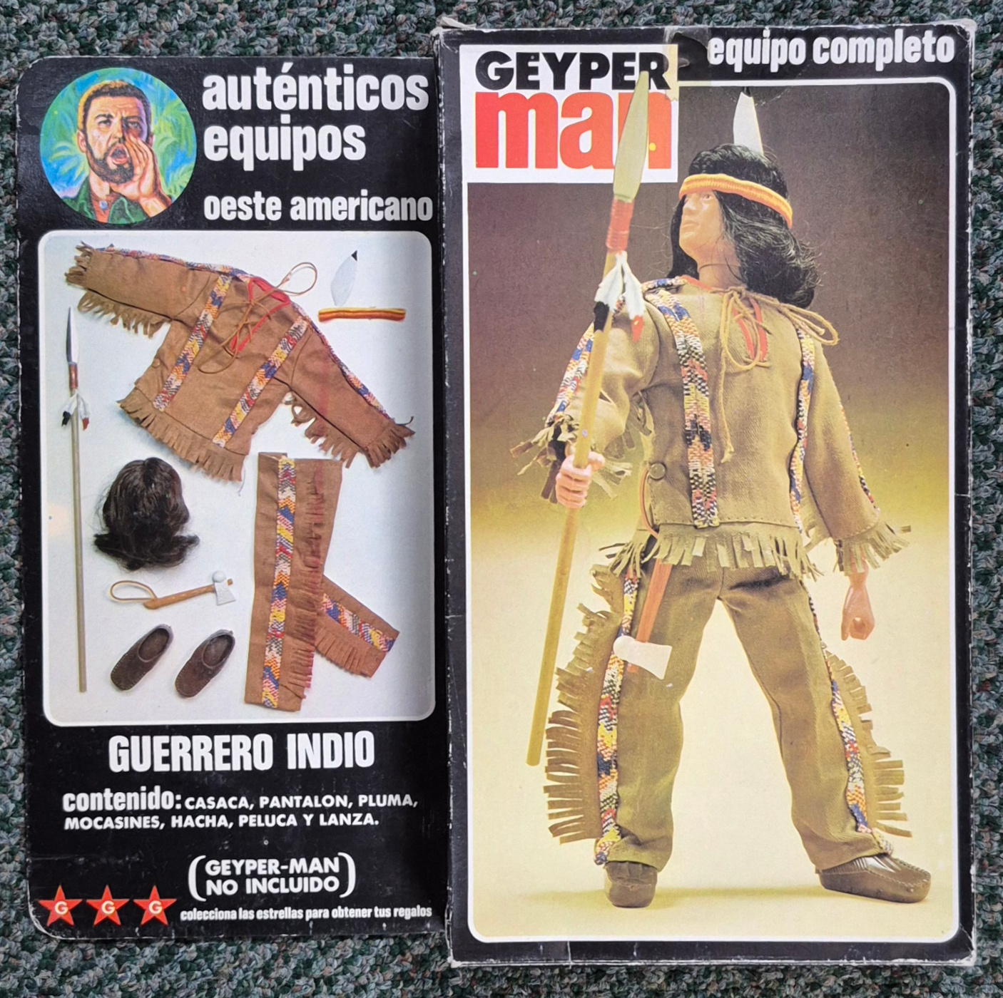 geyperman-autenticos-equipos-oeste-americano-guerrero-indio-7511-1 MIB 1975 Geyperman Hasbro Autenticos Equipos Oeste Guerrero Indio Set #7511: Mint in Box 1
