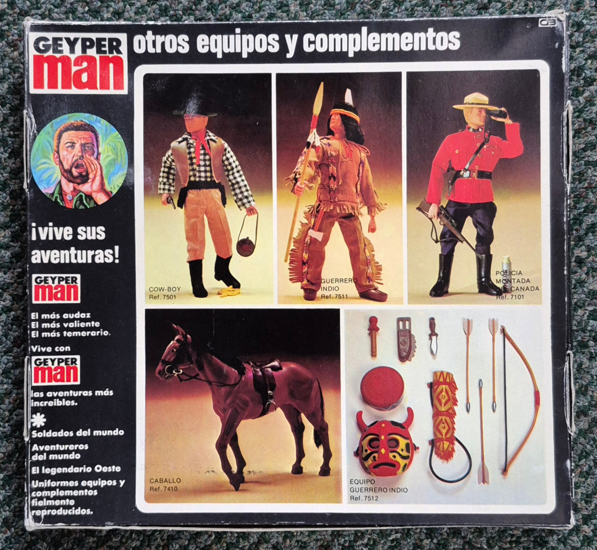 geyperman-autenticos-equipos-oeste-americano-jefe-indio-set-7513-2 MIB 1975 Geyperman Hasbro Autenticos Equipos Oeste Jefe Indio Set #7513: Mint in Box 2