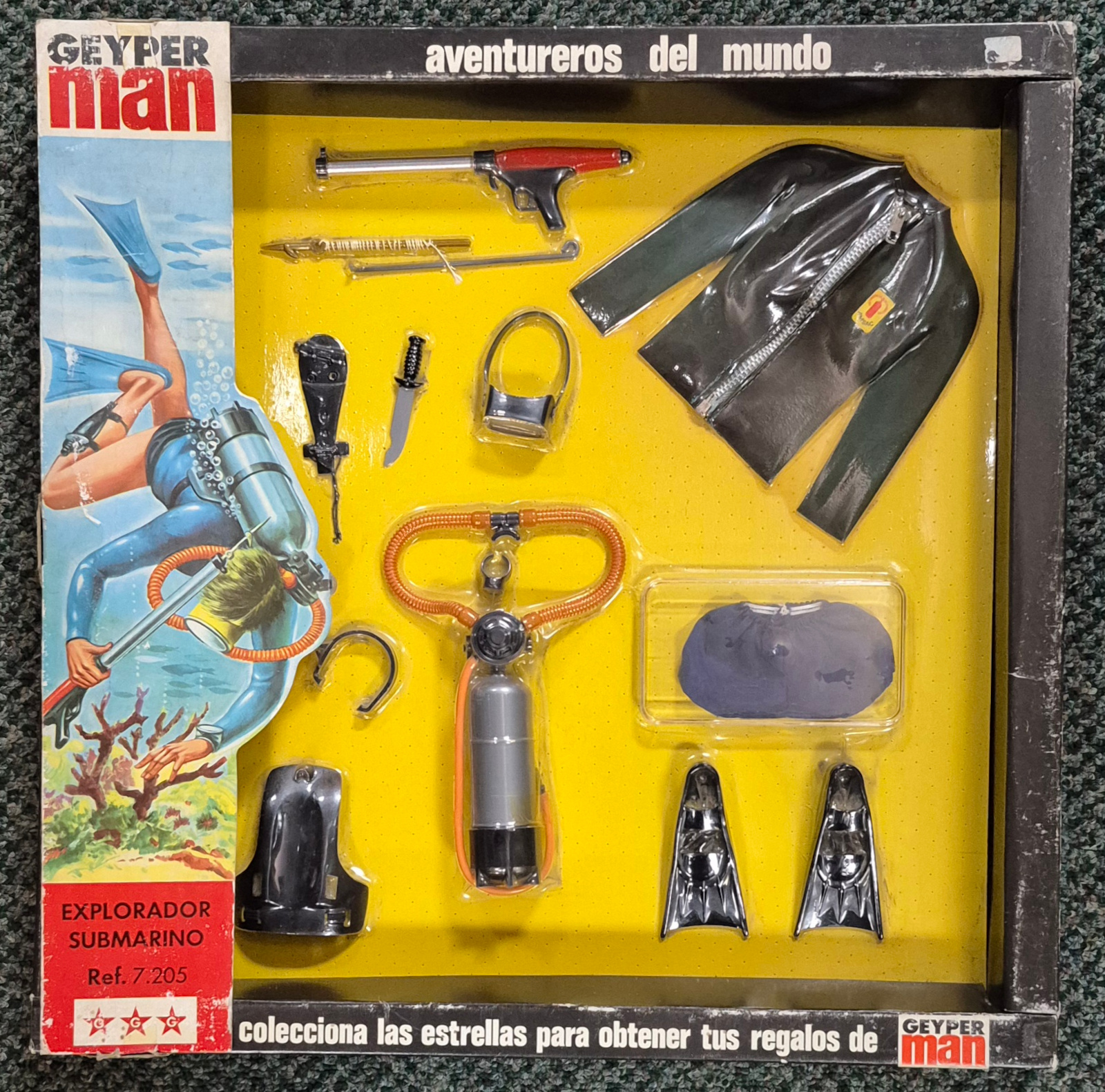 geyperman-hasbro-gi-joe-7205-explorador-submarino-1 MIP 1975 Geyperman Hasbro G.I. Joe Explorador Submarino Set #7205: Mint in Package 1