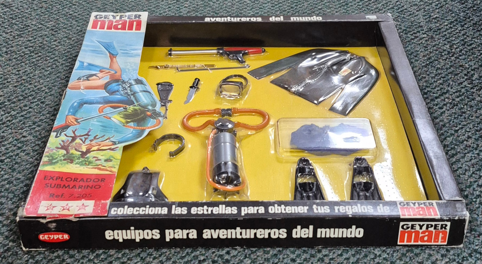 geyperman-hasbro-gi-joe-7205-explorador-submarino-4 MIP 1975 Geyperman Hasbro G.I. Joe Explorador Submarino Set #7205: Mint in Package 4