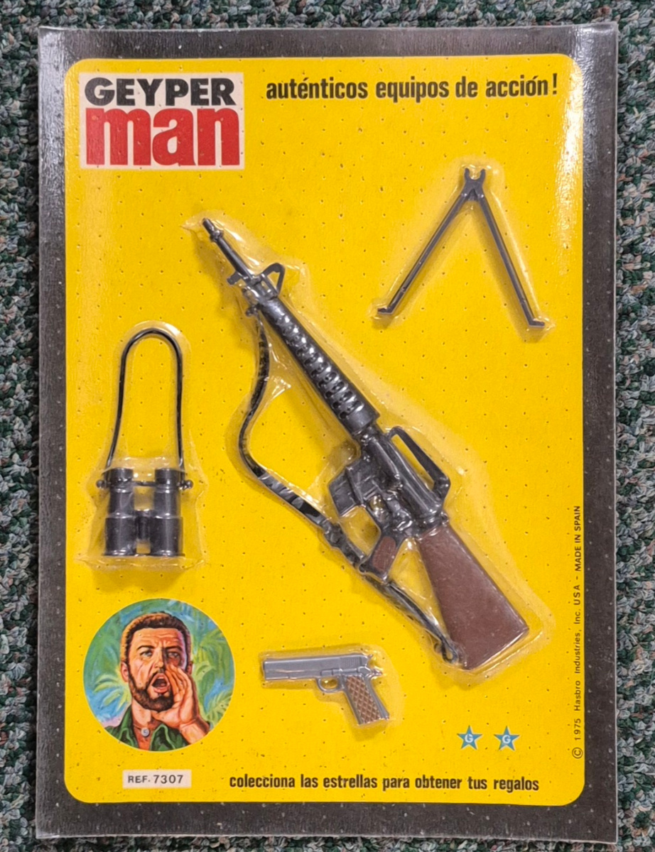 MIP 1975 Geyperman Hasbro G.I. Joe M16 Rifle Weapons Pack #7307: Mint in Package