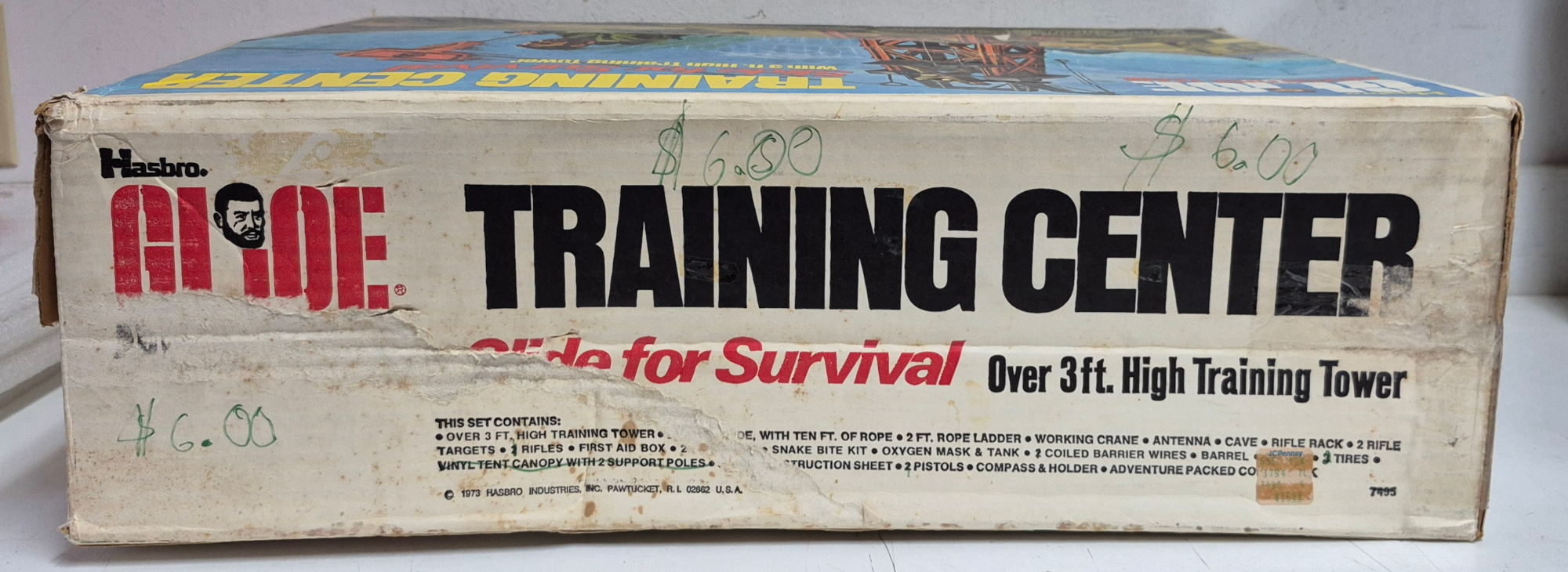 hasbro-1973-gi-joe-adventure-team-training-center-slide-for-survival-with-sears-exclusive-searchlight-3 Hasbro 1973 G.I. Joe Adventure Team Training Center Slide for Survival with Sears Exclusive Searchlight and Play Mat Complete in the Box 3