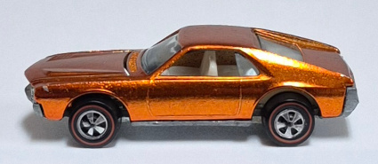 hot-wheels-1969-redline-orange-custom-amx-4 1969 Mattel Redline Hot Wheels Orange Custom AMX - Near Mint 4