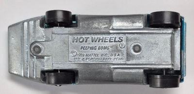 hot-wheels-1970-blue-aqua-peeping-bomb-6 1970 Mattel Redline Hot Wheels Blue Aqua Peeping Bomb - U.S. Casting 6