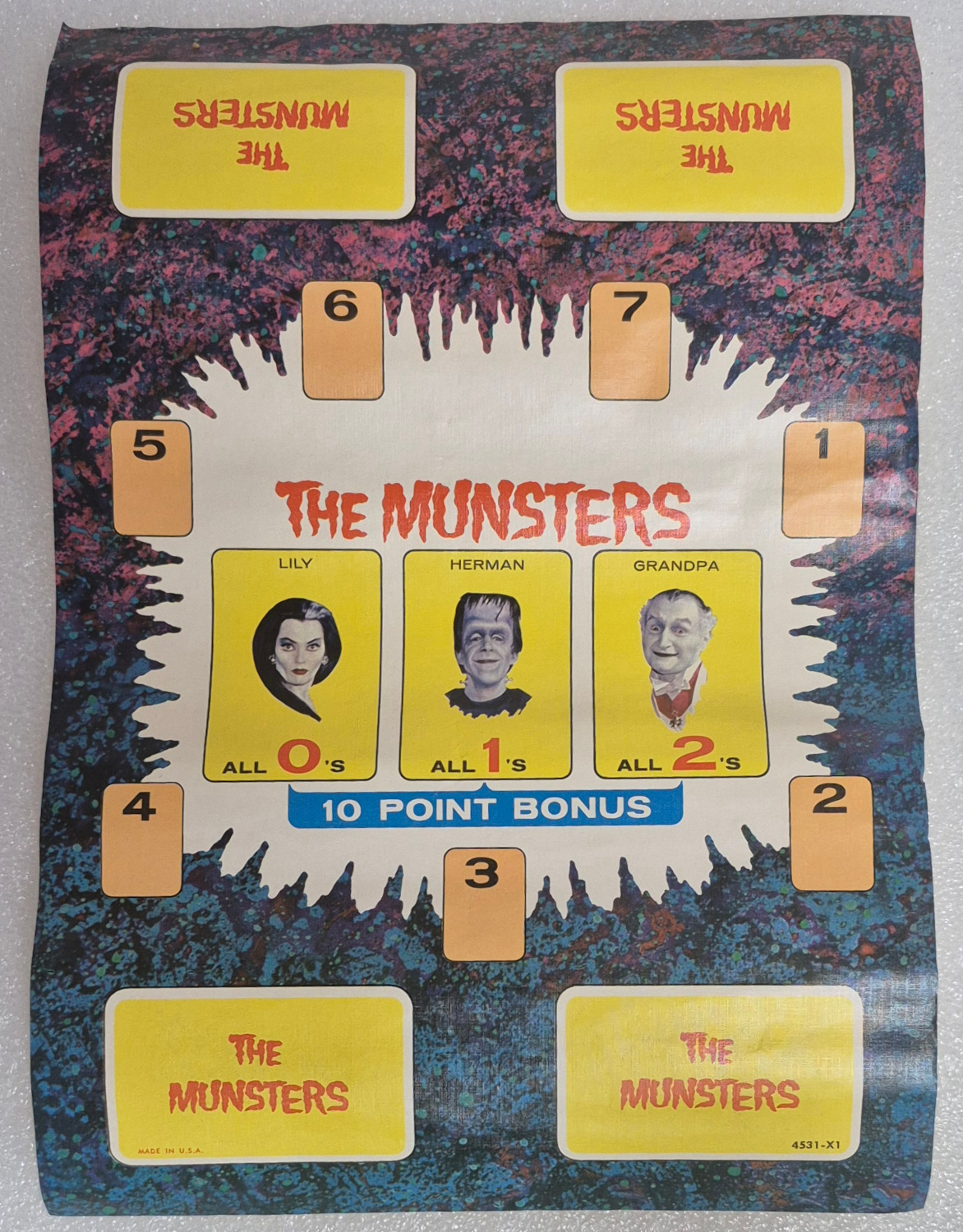 milton-bradley-the-munsters-card-game-7 1964 The Munsters Card Game by Milton Bradley Autographed by Butch Patrick 7