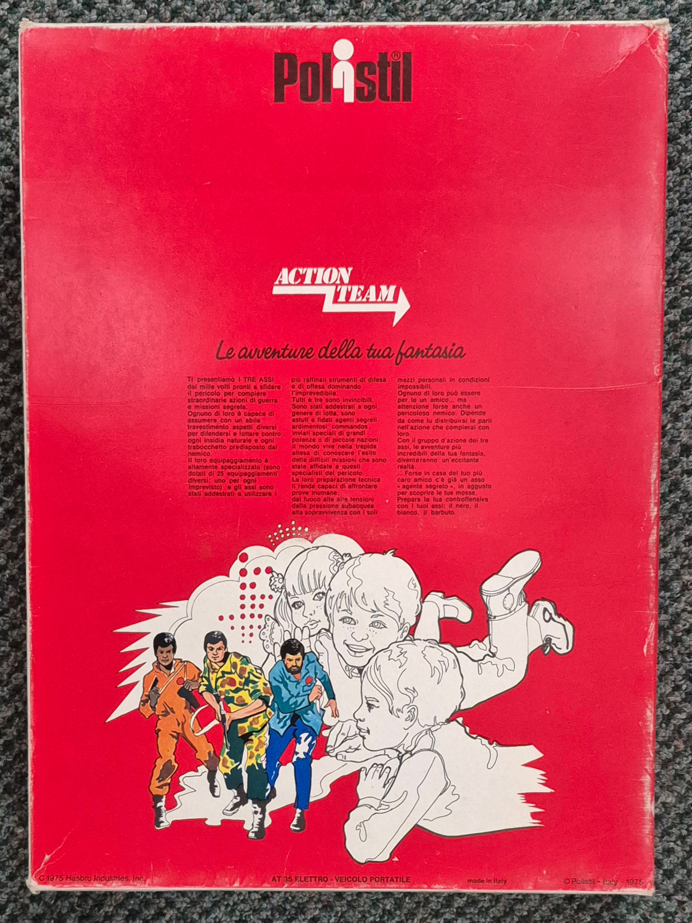 polistil-hasbro-action-team-gi-joe-escape-car-equipment-set-19-2 MIB 1975 Polistil Action Team Hasbro G.I. Joe Escape Car Equipment Set #19: Mint in Box 2