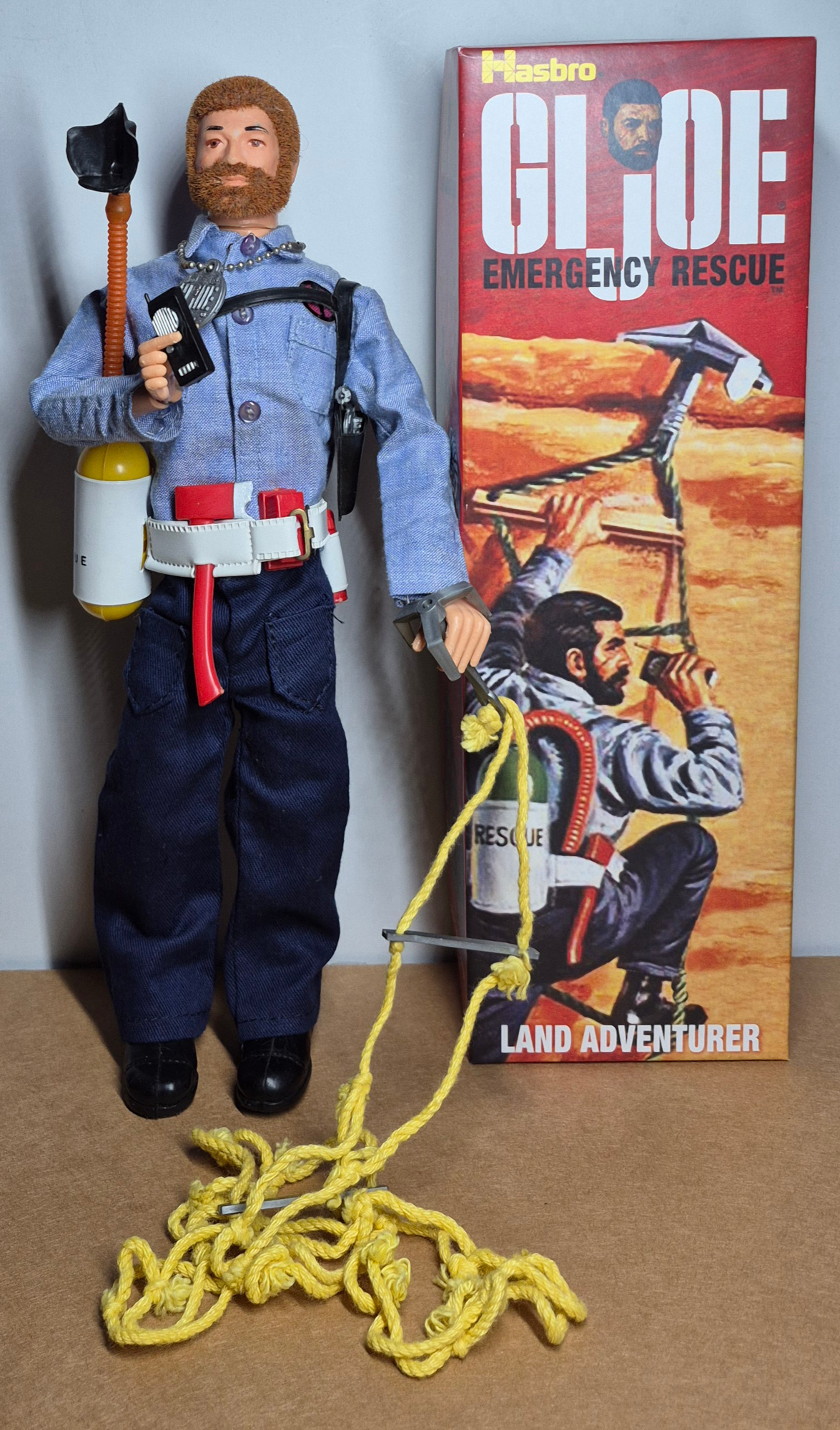 1970 Hasbro G.I. Joe Adventure Team Land Adventurer with Emergency Rescue Equipment Set 7374 in Custom Box 1