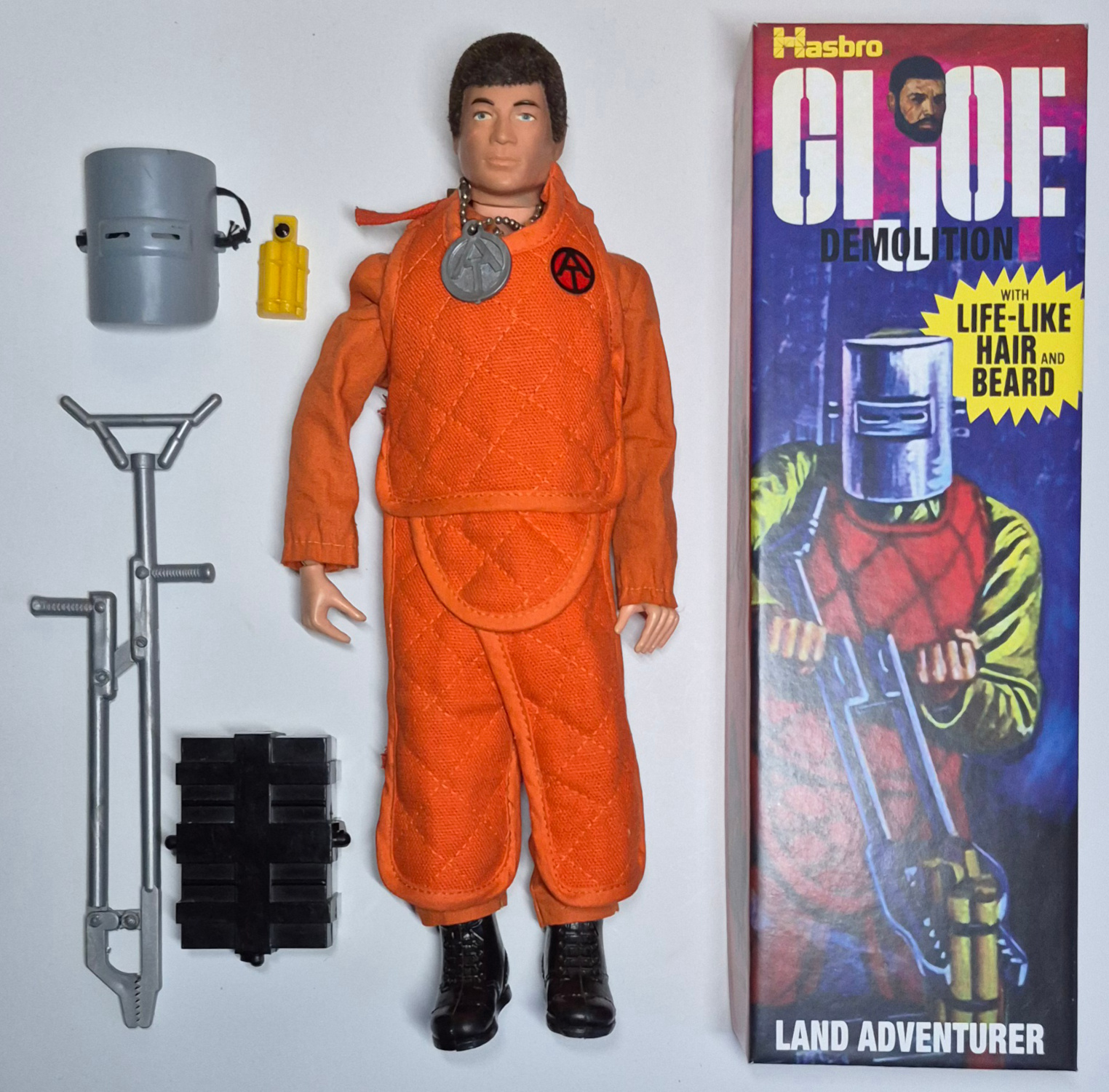 1972-hasbro-gi-joe-adventure-team-man-of-action-and-demolition-set-7370-2 1972 Hasbro G.I. Joe Adventure Team Man of Action with Demolition Equipment Set 7370 in Custom Box 2