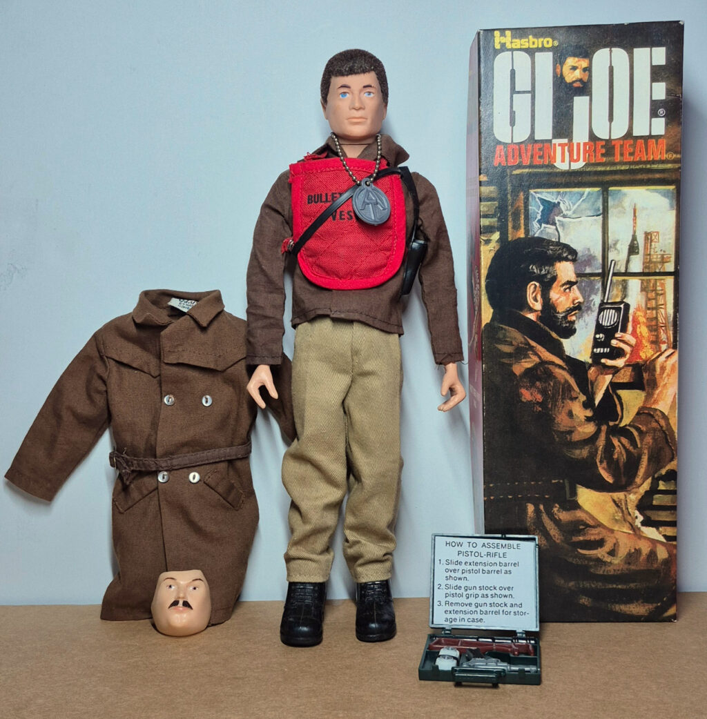 1972 Hasbro G.I. Joe Adventure Team Man of Action with Secret Agent Equipment Set 7375 in Custom Box 1