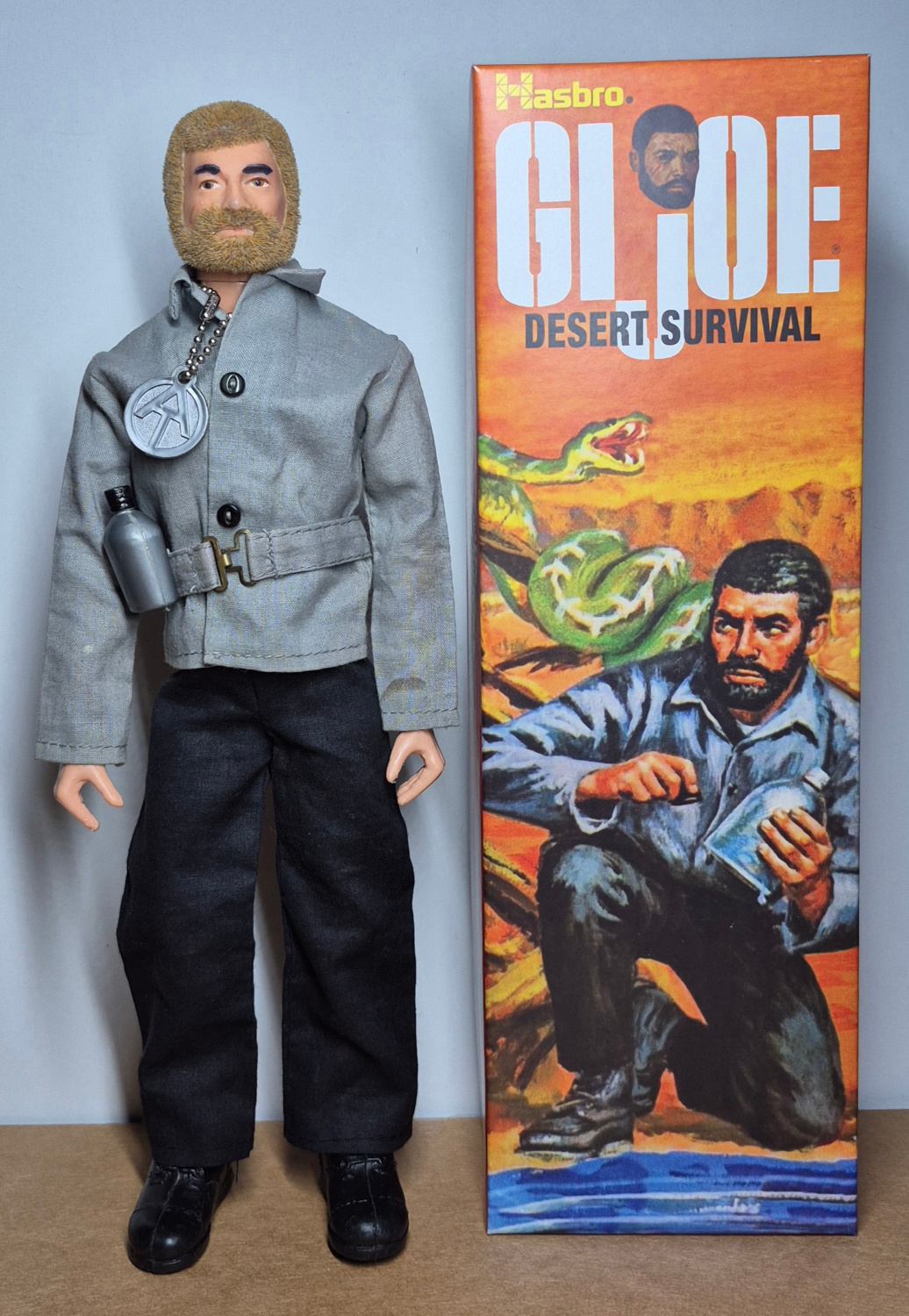 1973 Hasbro G.I. Joe Adventure Team Land Adventurer with Desert Survival Equipment Set 7308-1 in Custom Box 1