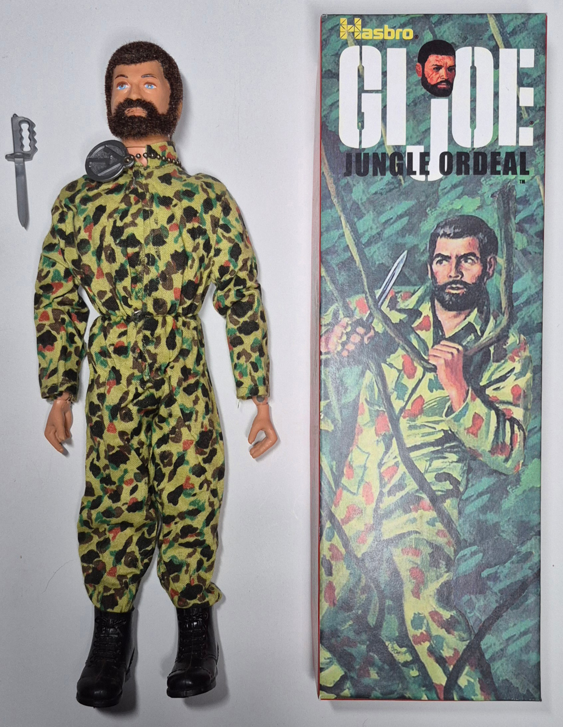 1973-hasbro-gi-joe-adventure-team-land-adventurer-and-jungle-ordeal-set-7309-2 1973 Hasbro G.I. Joe Adventure Team Land Adventurer with Jungle Ordeal Equipment Set 7309 in Custom Box 2