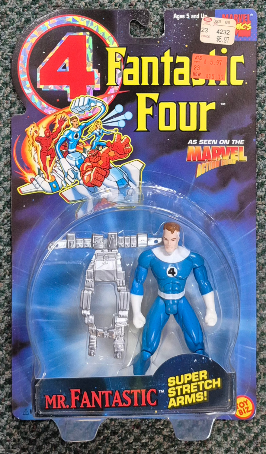 toy-biz-fantastic-four-series-mr-fantastic-1 Toy Biz Fantastic Four Series Mr. Fantastic Action Figure: Mint on Card 1