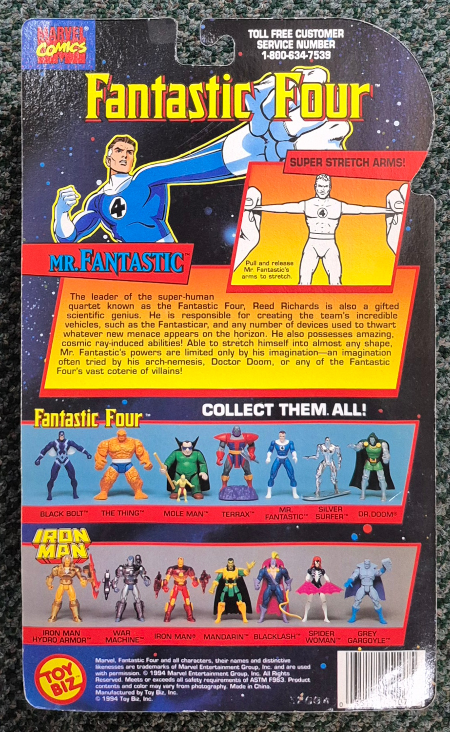 toy-biz-fantastic-four-series-mr-fantastic-2 Toy Biz Fantastic Four Series Mr. Fantastic Action Figure: Mint on Card 2