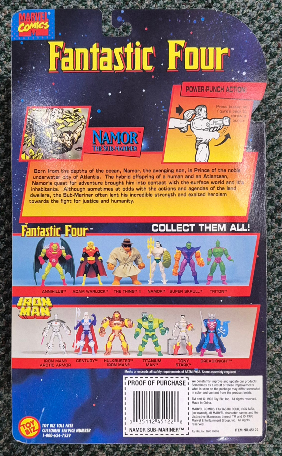 toy-biz-fantastic-four-series-namor-2 Toy Biz Fantastic Four Series Namor Action Figure: Mint on Card 2