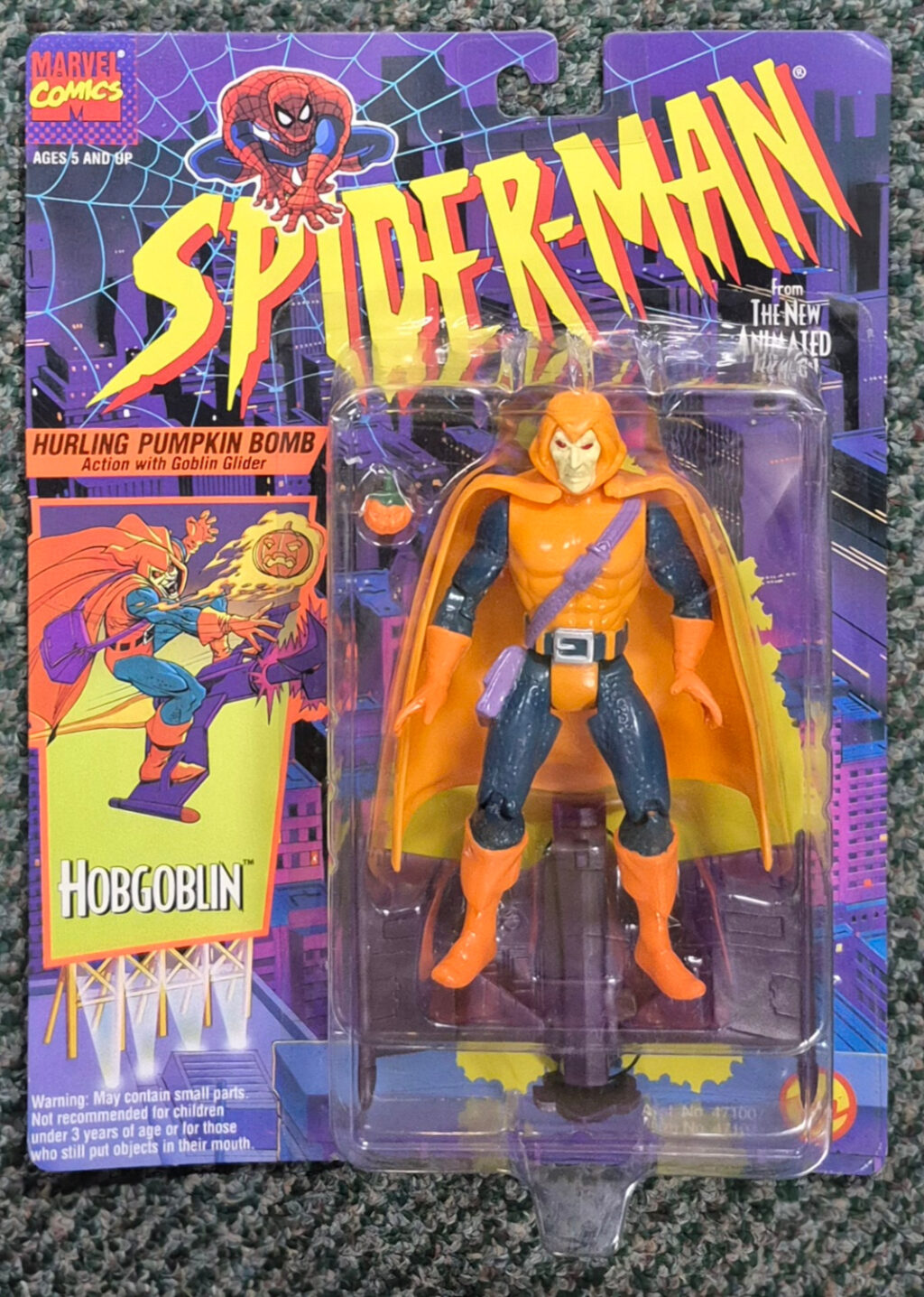 MOC Toy Biz Spider-Man The New Animated Series Hobgolbin Action Figure: Mint on Card 1